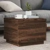 Image de vidaXL Table basse avec lumiÃ¨res LED chÃªne marron 50x50x40 cm