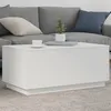 Image de vidaXL Table basse avec lumières LED blanc 90x50x40 cm839875