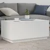 Image de vidaXL Table basse avec lumiÃ¨res LED blanc 90x50x40 cm