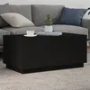 Image de vidaXL Table basse avec lumières LED noir 90x50x40 cm839876