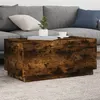 Image de vidaXL Table basse avec lumières LED chêne fumé 90x50x40 cm839879