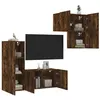 Image de vidaXL Unités murales TV 4 pcs chêne fumé bois d'ingénierie