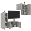 Image de vidaXL Unités murales TV 4 pcs sonoma gris bois d'ingénierie