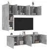 Image de vidaXL UnitÃ©s murales TV 5 pcs gris bÃ©ton bois d'ingÃ©nierie