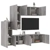 Image de vidaXL Unités murales TV 5 pcs sonoma gris bois d'ingénierie