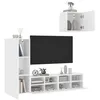 Image de vidaXL UnitÃ©s murales TV 4 pcs blanc bois d'ingÃ©nierie