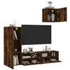 Image de vidaXL Unités murales TV 4 pcs chêne fumé bois d'ingénierie