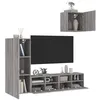 Image de vidaXL Unités murales TV 4 pcs sonoma gris bois d'ingénierie