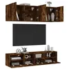 Image de vidaXL Unités murales TV 5 pcs chêne fumé bois d'ingénierie3216515
