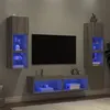 Image de vidaXL Unités murales TV avec LED 6 pcs gris sonoma bois d'ingénierie
