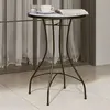 Image de vidaXL Table de bistro mosaïque bleu et blanc Ø50x70 cm céramique4003399