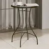 Image de vidaXL Table de bistro mosaïque noir et blanc Ø50x70 cm céramique4003400