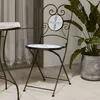Image de Vidaxl Chaises De Bistro Pliables Lot De 2 Bleu Et Blanc CÃ©ramique