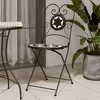 Image de vidaXL Chaises de bistro pliables lot de 2 noir et blanc céramique4003405