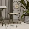 Image de vidaXL Chaises de bistro pliables lot de 2 terre cuite blanc céramique4003407