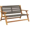 Image de vidaXL Vidaxl Banc De Jardin Gris 76x122x73 Cm En Bois Massif D'acacia