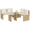 Image de vidaXL Salon de jardin avec coussins 4 pcs beige résine tressée4003882