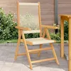 Image de vidaXL Chaises de jardin lot de 2 beige bois d'acacia et polypropylène367656
