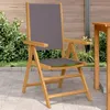 Image de vidaXL Chaises de jardin lot de 2 anthracite bois acacia massif tissu367658