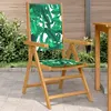 Image de vidaXL Chaises de jardin lot de 2 motif de feuilles acacia et tissu367661