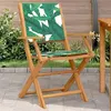 Image de vidaXL Chaises de jardin lot de 2 motif de feuilles acacia et tissu367673