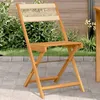 Image de vidaXL Chaises de bistrot lot de 2 beige bois d'acacia et corde367680