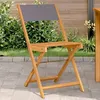 Image de vidaXL Chaises de bistrot lot de 2 anthracite bois acacia massif tissu367682