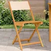 Image de vidaXL Chaises de bistrot lot de 2 beige bois d'acacia massif et tissu367684