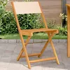 Image de Vidaxl Chaises De Bistrot Lot De 2 Beige Bois D'acacia Massif Et Tissu
