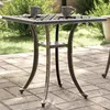 Image de vidaXL Vidaxl Table De Jardin Bronze 53x53x53 Cm Aluminium Coulé