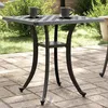 Image de vidaXL Vidaxl Table De Jardin Noir 53x53x53 Cm Aluminium Coulé