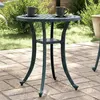 Image de vidaXL Table de jardin vert Ø48x53 cm aluminium coulé4002826