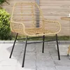 Image de vidaXL Chaises de jardin lot de 2 marron résine tressée369092