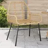 Image de Vidaxl Chaises De Jardin Lot De 2 Marron RÃ©sine TressÃ©e