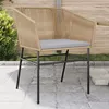 Image de vidaXL Chaises de jardin lot de 2 et coussins marron rotin369103