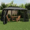 Image de vidaXL Tonnelle avec double toit et parois en filet anthracite acier