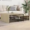 Image de vidaXL Tables basses gigognes 2 pcs chêne sonoma bois ingénierie métal845332