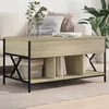 Image de Vidaxl Table Basse ChÃªne Sonoma 100x55x50cm Bois D'ingÃ©nierie Et MÃ©tal