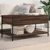 Image de vidaXL Table basse chêne marron 100x50x50cm bois d'ingénierie et métal845350