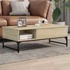 Image de vidaXL Table basse chêne sonoma 100x50x35cm bois d'ingénierie et métal845392