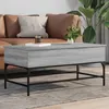 Image de vidaXL Table basse sonoma gris 100x50x45 cm bois d'ingénierie et métal845399