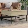 Image de vidaXL Table basse chêne sonoma 80x80x45 cm bois d'ingénierie et métal845402
