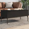 Image de vidaXL vidaXL Table basse noir 100x50x45 cm bois d'ingénierie et métal