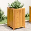 Image de vidaXL Vidaxl Jardinière Avec Doublure 50x50x75 Cm Bois Massif D'acacia