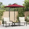 Image de vidaXL Vidaxl Parasol De Jardin Avec Mât En Acier Bordeaux 225x225x212 Cm
