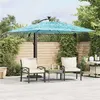 Image de vidaXL Parasol de jardin avec mât en acier bleu 246x246x230 cm4005075