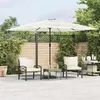 Image de vidaXL Parasol de jardin avec mât en acier blanc 290x290x238 cm4005085