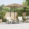 Image de vidaXL Parasol de jardin avec mât en acier marron 248x248x248 cm4005089