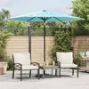Image de vidaXL Vidaxl Parasol De Jardin Avec Mât En Acier Bleu 268x268x226 Cm