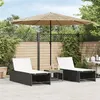Image de vidaXL Parasol de jardin avec mât en acier marron 324x324x247 cm
